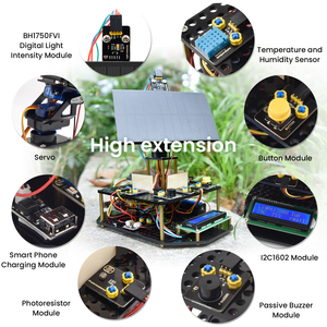 Keyes tudio DIY Solar Tracker Kit Zweiachsiges DOF Kids Stem Pädagogisches solar betriebenes Spielzeug Solar Tracking Kit für Arduino