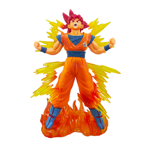 Kızıl saç güneş Wukong Dragoned top Burst savaş el kırmızı kafa özel efektler modeli ile süper saiyan'ı tanrı