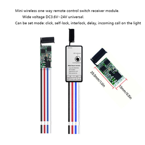 Dc 3.6V-24V Mini <strong>Remote</strong> Switch Wireless Wide Voltage Decoding Receiver Module 1Ch <strong>Output</strong> Learning Button and Transmitter 433Mhz - Product Image 3