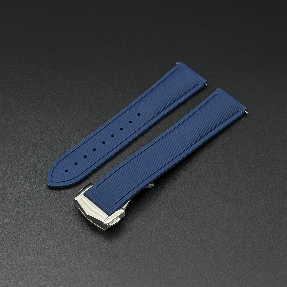 Navy sliver buckle