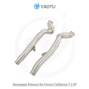 YT ท่อด้านหน้าหัวตรงสแตนเลสแบบกำหนดเองสำหรับส่วนส่วนหัวของ Ferrari California 3.9T - Product Image 4