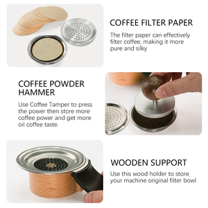 Senseoエスプレッソマシン再利用可能なコーヒーフィルターペーパーに対応した金属製コーヒーカプセル - Product Image 6