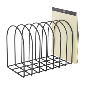 Masaüstü kitap standı basit ofis masası Bookend dergisi depolama raf Metal tel dosya Docment tutucu organizatör - Product Image 1