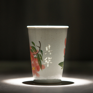 Özel Logo desenler pürüzsüz sırlı el-boyalı porselen fincan öğleden sonra ofis ev için çay bardağı Saucer seramik kahve fincanları - Product Image 3