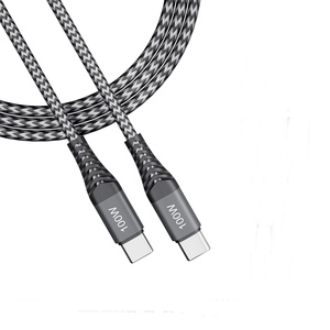 Custodia in metallo intrecciato in Nylon per Huawei Xiaemi per stampante e fotocamera con cavo di ricarica rapida USB-C a Type-C PD 5A 100W - Product Image 2