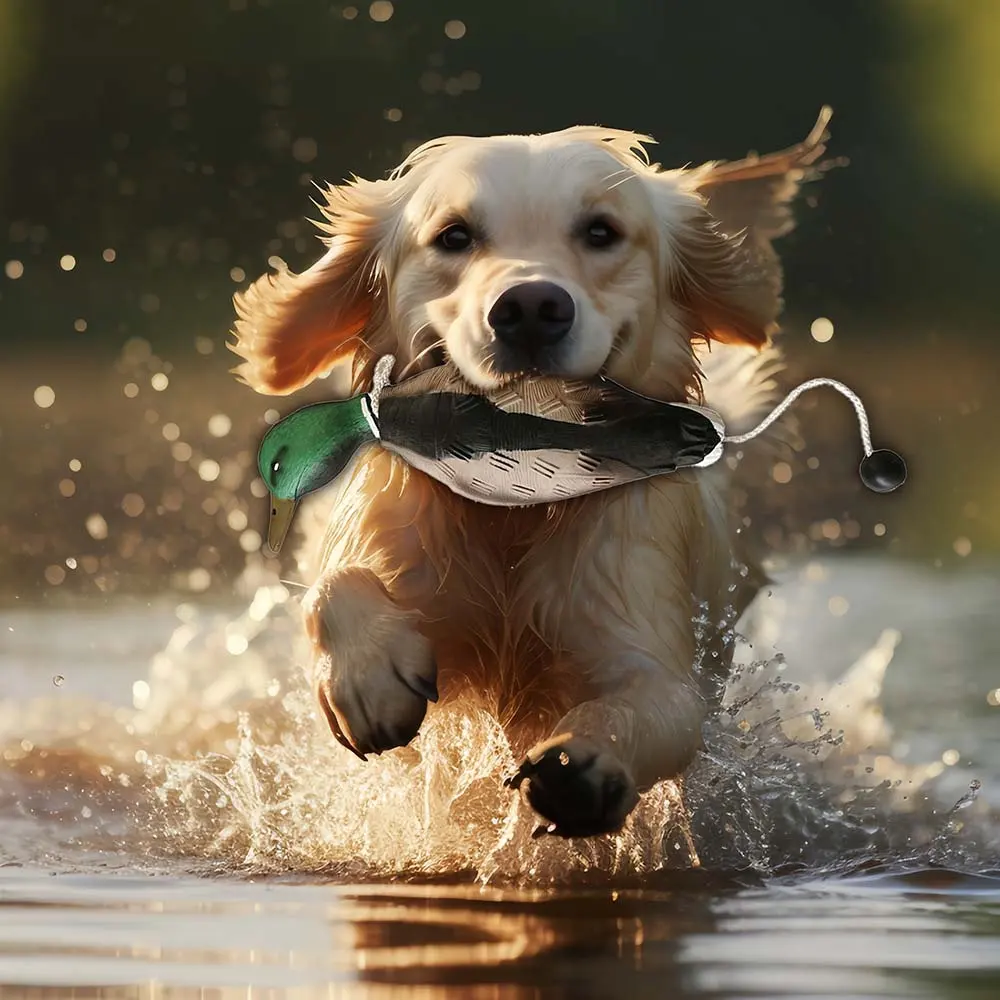 Eğitim avcılık köpekler için ördek tampon oyuncak-kuş kukla yeşilbaş ve su kuşu oyunu alma öğretir-ördek kokusu uyumlu