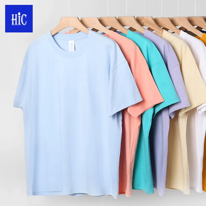 HIC 2023 new 260g heavyweight 100% cotone allentato vintage t shirt custom men vintage oversize t shirt