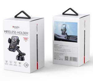 Yesido C307 360 Xoay Điện Khóa 15W Không Dây Nhanh Chóng Sạc Trong Suốt Xe Người Giữ Điện Thoại - Product Image 6