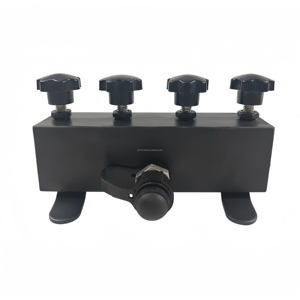 High Quality Hydraulic Manifold Block <strong>1</strong> Inlet <strong>4</strong> Outlets High Pressure <strong>4</strong> Way Oil Flow Circuit <strong>Distributor</strong> Valve Hydraulic Tools - Product Image 3