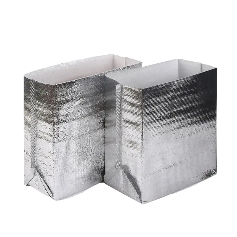 Bolsas térmicas de papel de aluminio para niños, fiambrera térmica con revestimiento aislado, almacenamiento tridimensional