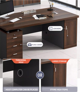 Estación de trabajo de oficina moderna modular Escritorio simple multicolor de madera para computadora para muebles de edificio de oficinas - Product Image 6