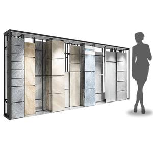 Boya Tùy Chỉnh Kim Loại Trượt Đẩy Kéo Adjustive Đá Cẩm Thạch Nhân Tạo Tự Nhiên Mẫu Slate Tầng Đứng Gốm Gạch Hiển Thị Giá - Product Image 1