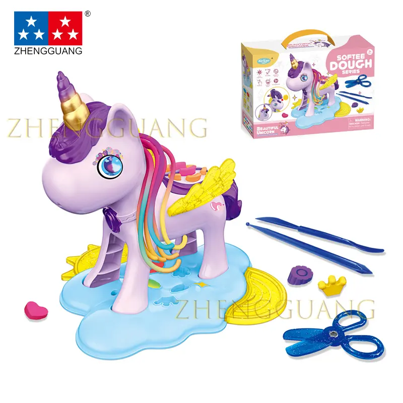 Zheng guang Regenbogen Pferd Spielteig Schleim Spielteig Spielzeug Modellieren Ton Kinder Spielzeug Set Spielhaus DIY Kit