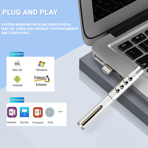 30m gamma 2.4 GHz Wireless telecomando presentatore puntatore Laser rosso per Linux/Windows/Mac OS PowerPoint - Product Image 2