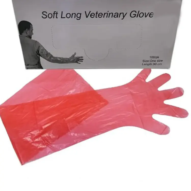 Gants en plastique à longues manches, produit pour animaux domestiques, vétérinaire et vétérinaire, gants pour l'inrosage artificiel