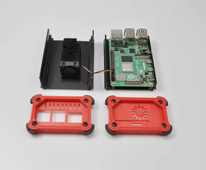 New Aluminum <strong>Raspberry</strong> <strong>PI</strong> 4B Box Plastic Protection <strong>Case</strong> Black and Red Waterproof <strong>Raspberry</strong> <strong>PI</strong> 4 <strong>Case</strong> With Fan - Product Image 2
