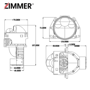 Zimmer Led Biプロジェクターヘッドライト電球スマート温度3レーザーレンズR80 Max Biプロジェクターヘッドライト - Product Image 5