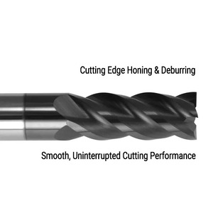 HRC 65 Tungsten kaplamalı 4 flüt düz uçlu mil kesici - Product Image 5