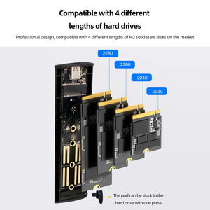 2 in <strong>1</strong> Case Ssd M.2 Nvme NGFF Usb 3.<strong>1</strong> E Type-C Dual Protocol M2 Nvme/Sata M.2 Ssd <strong>Enclosure</strong>