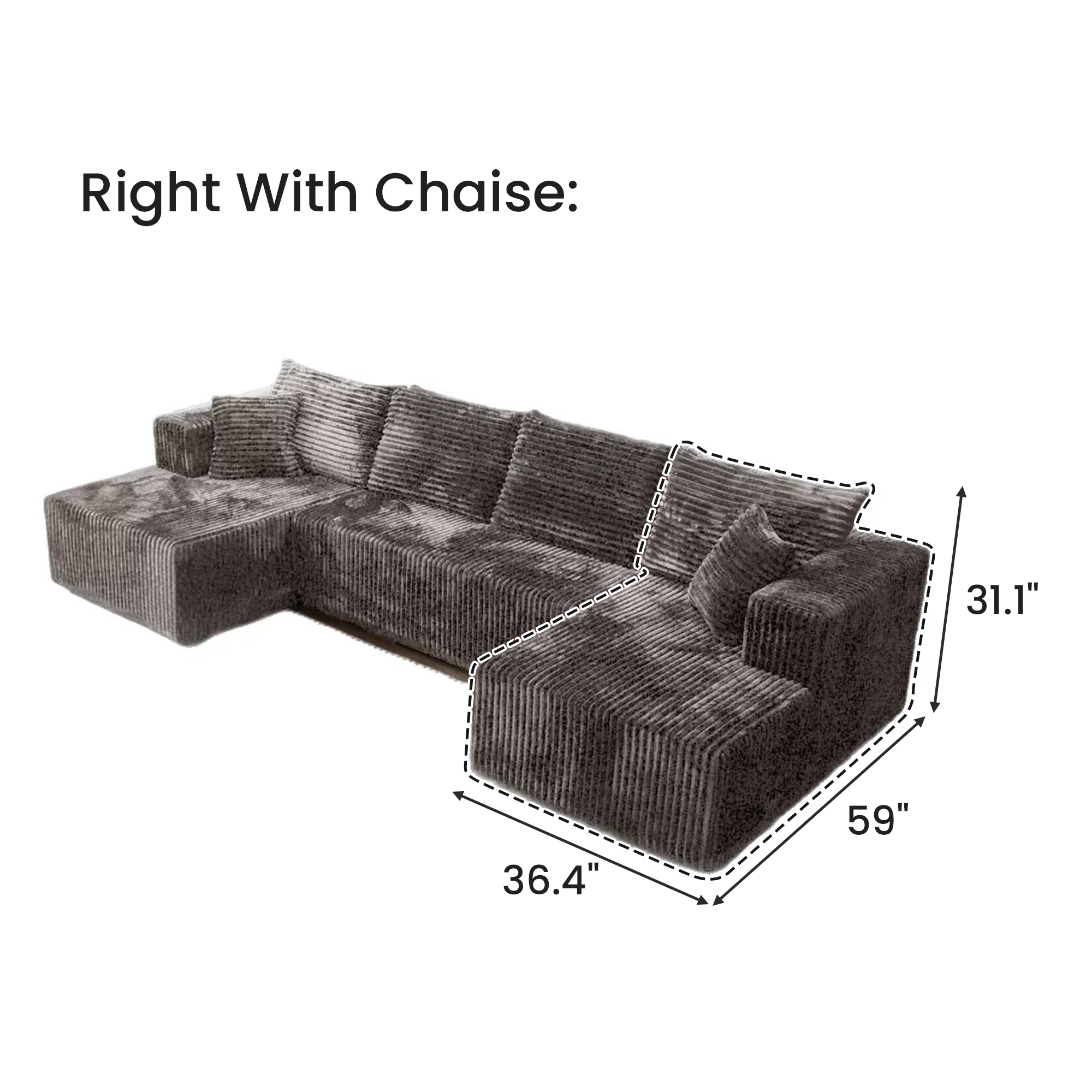 À droite avec une chaise