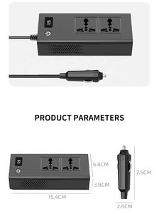 Nuevo inversor de coche potencia 200W enchufe Universal Dual interfaz 4USB QC3.0 + PD entrada de carga rápida 12V a salida 220V voltaje - Product Image 3