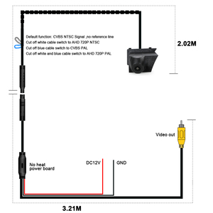 Waterproof Front View AHD 720p <strong>Car</strong> Camera for Volkswagen Golf 2018/2019/2020 <strong>CC</strong> Model with Fireproof Corrugated Pipe Wires - Product Image 6