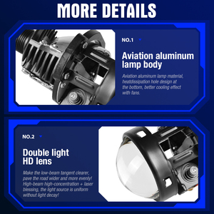 Xenplus LPW1 1.8 & 2นิ้วมินิขนาด12V 60W สากล Bi Led โปรเจคเตอร์เลนส์ไฟหน้า - Product Image 5