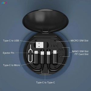 ラグジュアリー3000mahパワーバンクタイプc USBアダプター2A格安カスタムロゴ電話充電収納ボックスクリスマスギフトセット高級ギフト - Product Image 5