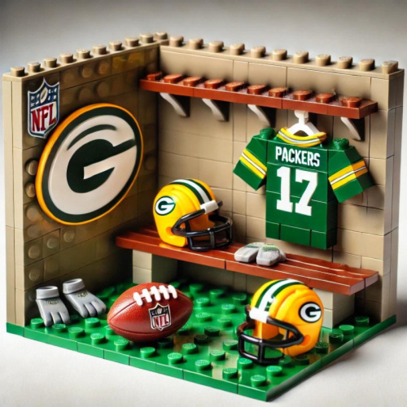 Bloques de construcción para vestidor - 6 Green Bay Packers