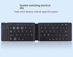 Teclado inalámbrico Mini Two Fold BT Keyboard BT18 Teléfono móvil Tableta Computadora Oficina Portátil Ligero Tres sistemas Universal - Product Image 5