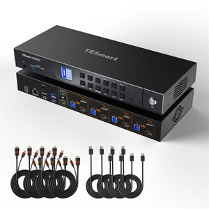 TESmart HDMI + DP KVM交换机显示端口双显示器4端口8K 60HZ带动态HDR EDID游戏坞站 - Product Image 1