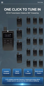 Sistema de guía turístico digital intercomunicador mejorado para cinco personas inalámbrico para entrenamiento de equitación árbitro comunicación entrenador - Product Image 4