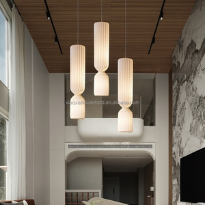 Modern tasarım çiftlik Centerpieces avize ipek ışıkları büyük ve avizeler yüksek tavan ev oturma odası için lamba asmak - Product Image 3