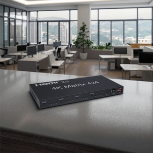 DTECH DT-7030 4K 2.0 Seamless 4x4 HDMI Matrix Video <strong>Switcher</strong> Support RS232 Control