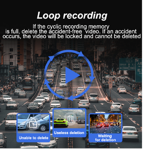 9.66英寸后视镜行车记录仪2k前1080P后摄像头Carplay & 带停车辅助运动检测系统的安卓汽车监视器 - Product Image 5