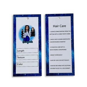 バンドルラップとハングタグウィッグタグバンドルヘアタグエクステンションネームタグカスタムロゴとハングタグ - Product Image 4