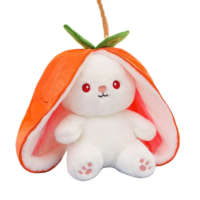 Wholesale stitch stuffed OEM plush toy animal for kid cute cartoon Rabbit Strawberry Rabbit plush toy