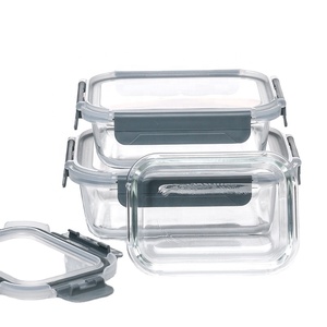 Fiambrera Rectangular de vidrio hermético, contenedores de alimentos con sello TPE nuevo, no desmontables, para almacenamiento de alimentos - Product Image 1