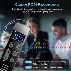 V63 Audio <strong>Recorder</strong> Digital Display Screen Sound-activated <strong>Recorder</strong> Built-in Mic Multi-language Line-in Recording - Product Image 6
