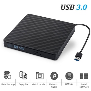 USB3.0外置光驱DVD刻录机光盘播放器支持一键录制宽应用黑色 - Product Image 2