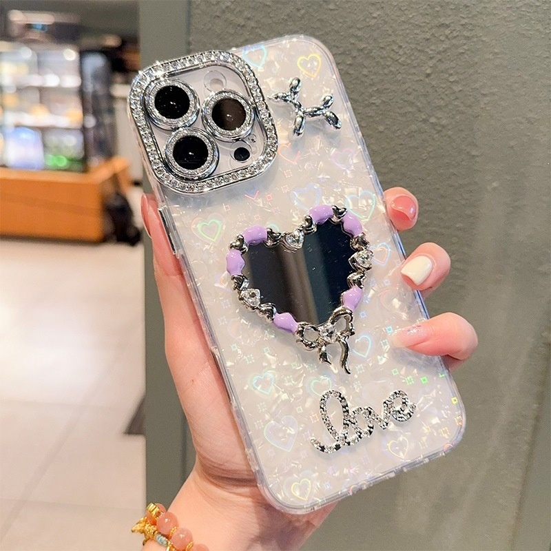 White case+Purple Heart Mirror