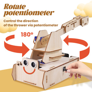 DIY Montage Holz Smart Lernspiel zeug STEM Programmier bares DIY Stone Thrower Learning Kit mit Micro bit Board für Micro bit - Product Image 6