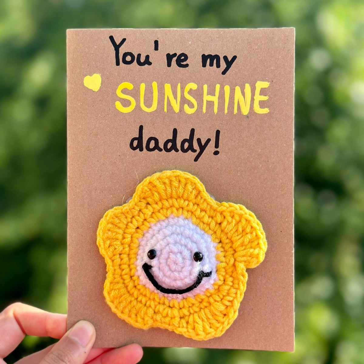 Kit de matériel carte de vœux jaune Fête des Pères soleil