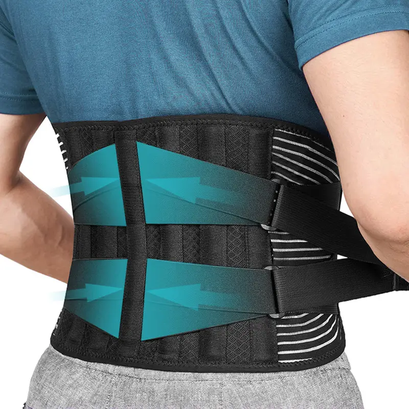 Youjie-cinturón de seguridad médica para el trabajo, vendaje de soporte de cintura transpirable de doble tirón, almohadilla trasera Lumbar