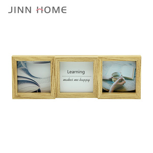 Trapezoid Edges Table Decor Collage Picture Frames Holds 3 Pictures <strong>10x10</strong> Photo Frame Wooden Photo Frame - Product Image 6