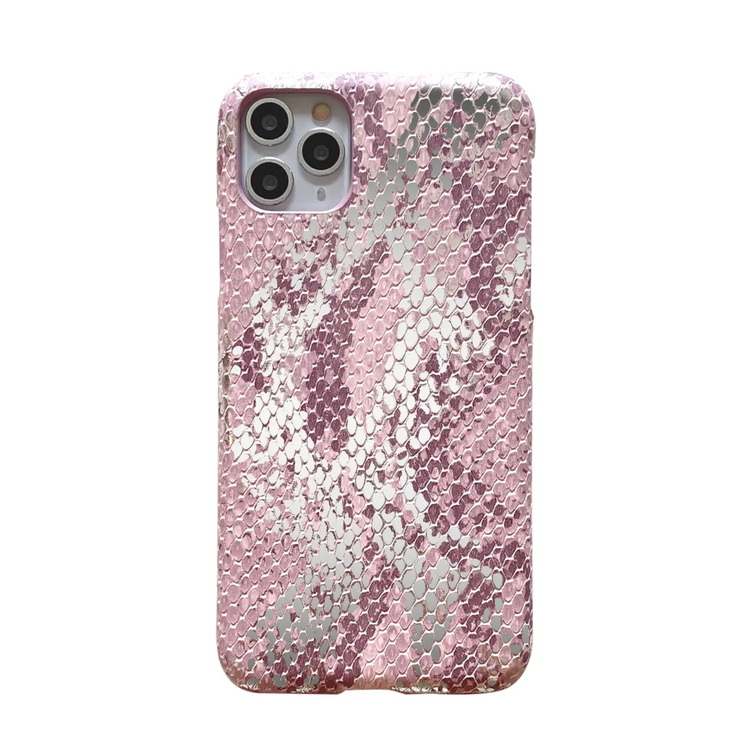 다크 브라운 핑크 인기있는 뱀 피부 가죽 하드 휴대 전화 커버 아이폰 15 프로 맥스 14 13 12 11