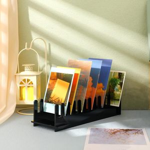 12-Tier Đen Acrylic thiệp chúc mừng hiển thị giá xách tay bưu thiếp đứng bán lẻ truy cập bàn Tabletop Organizer Sticker hiển thị - Product Image 1