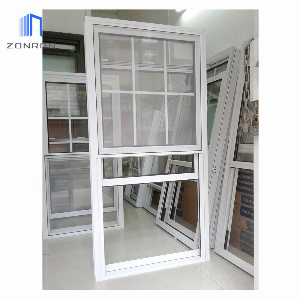 Zonron doppio singolo finestre sospese di alta qualità produttore di finestre di fabbrica prezzo personalizzato vetro a ghigliottina con rete