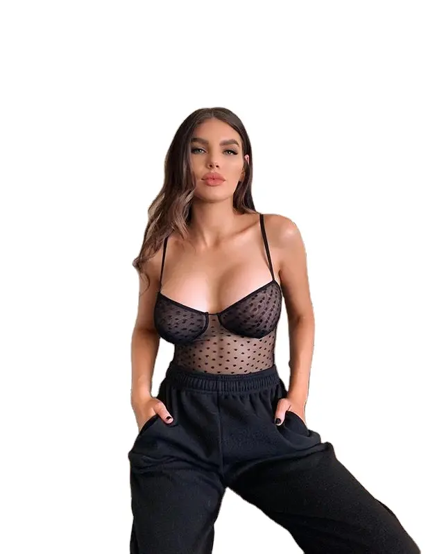 2023 New Arrivals Mulheres One Piece Mesh Ver Através Sexy Lingerie Para Noite Tempo Sexo