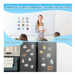 Giochi di parole CVCC & CCVC giochi fonetici, 50 oggetti in schiuma magneti frigo per bambini giocattoli di logopedia per bambini per imparare a leggere - Product Image 2